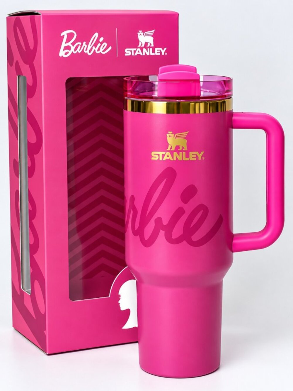 Barbie x Stanley Quencher H2.0 FlowState Tumbler – Hot Pink Limited Edition Gift